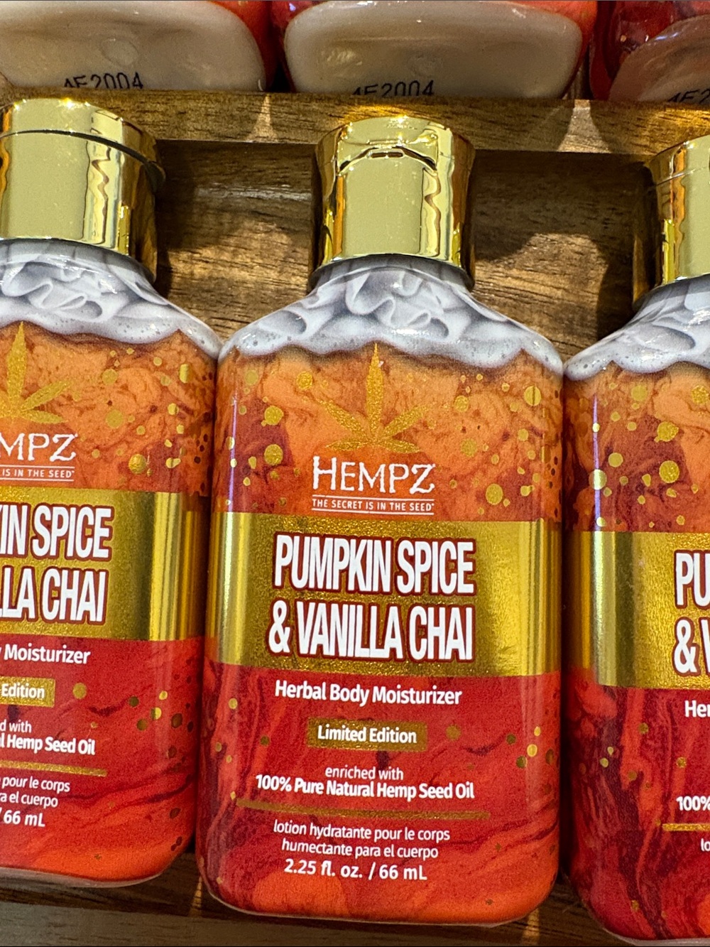 Hempz Pumpkin Spice & Vanilla Chai Body Moisturizer - Orange & Gold